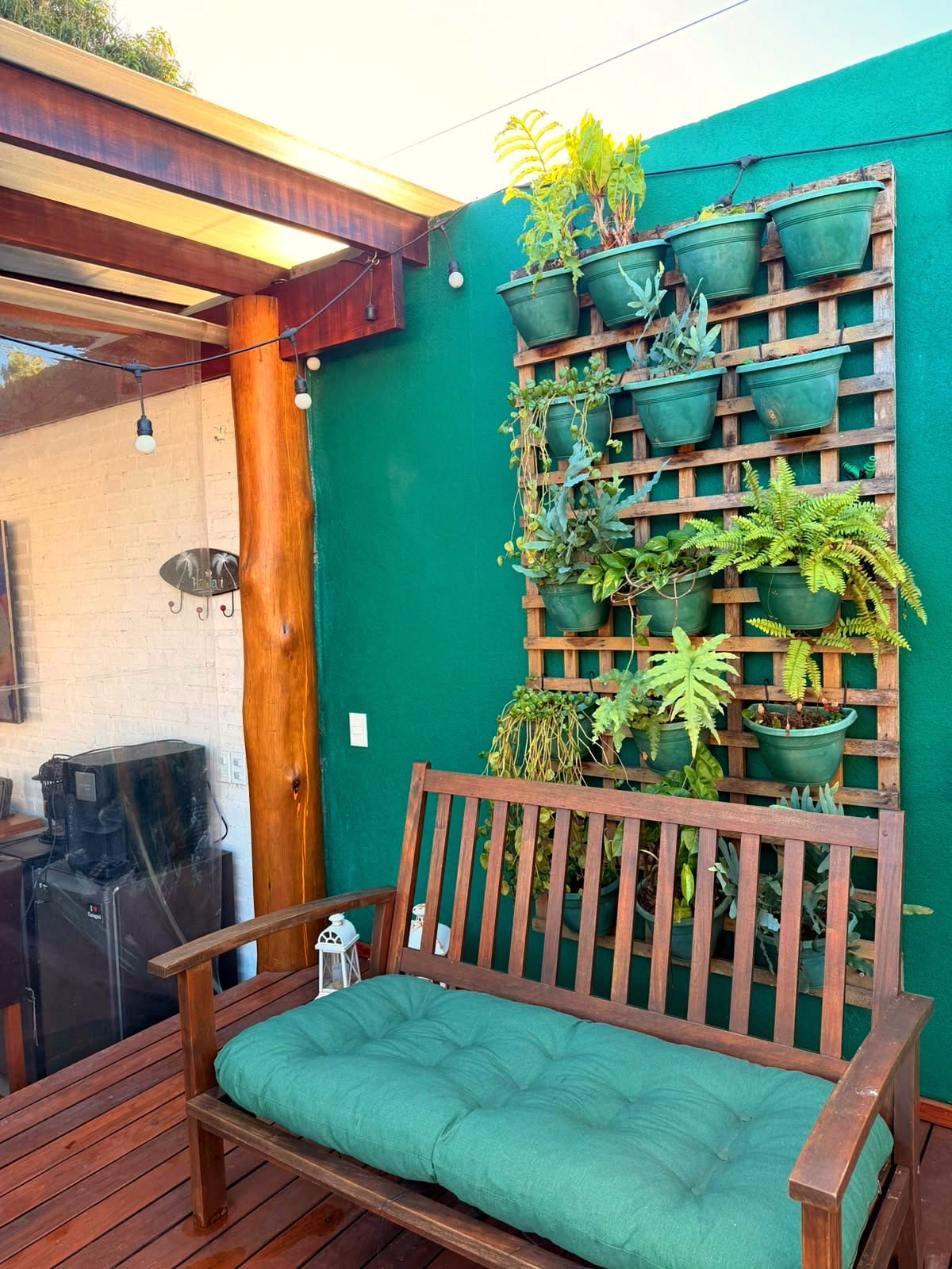 Varanda Zen & Parede Verde no Deck